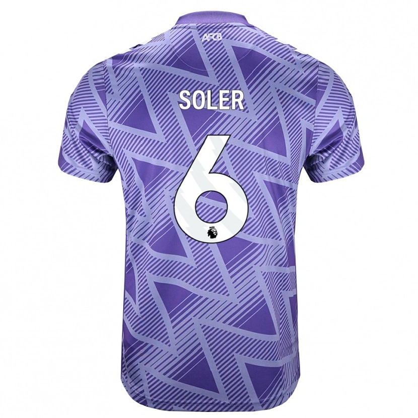 Danxen Herren Julio Soler #6 Blassesviolett Rot Weiß Auswärtstrikot Trikot 2026/27 T-Shirt Schweiz