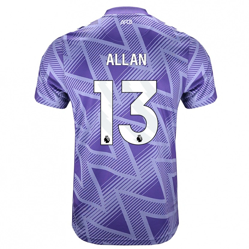 Danxen Herren Mack Allan #13 Blassesviolett Rot Weiß Auswärtstrikot Trikot 2026/27 T-Shirt Schweiz