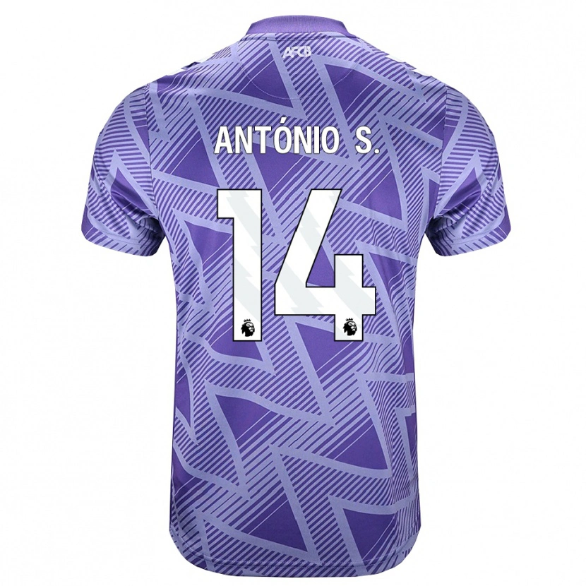 Danxen Herren António Silva #14 Blassesviolett Rot Weiß Auswärtstrikot Trikot 2026/27 T-Shirt Schweiz
