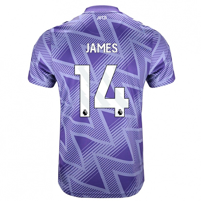 Danxen Herren Katie James #14 Blassesviolett Rot Weiß Auswärtstrikot Trikot 2026/27 T-Shirt Schweiz