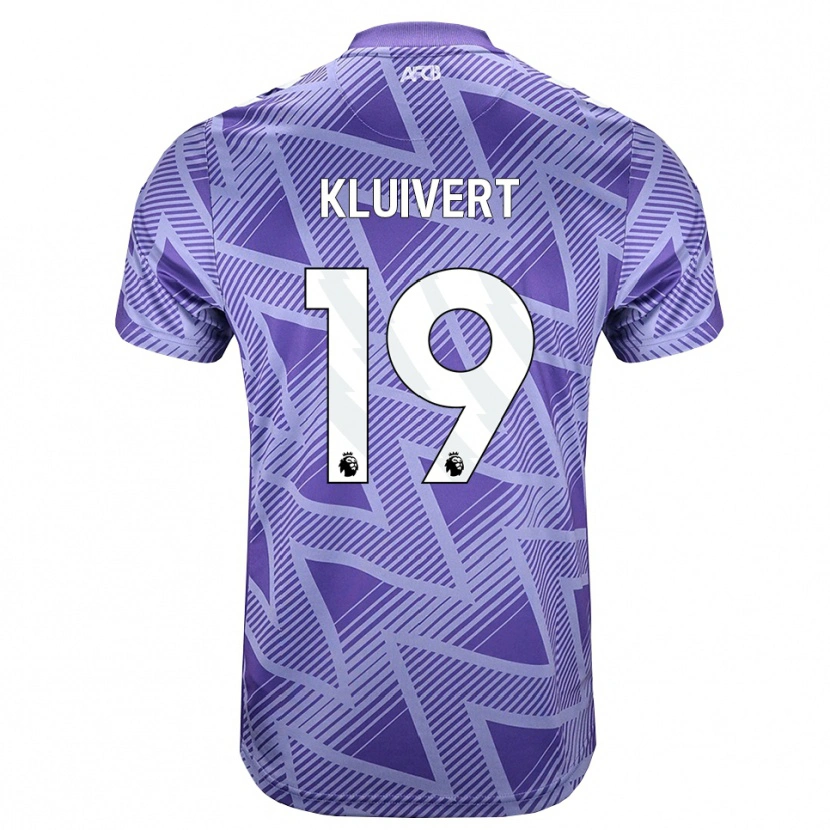 Danxen Herren Justin Kluivert #19 Blassesviolett Rot Weiß Auswärtstrikot Trikot 2026/27 T-Shirt Schweiz