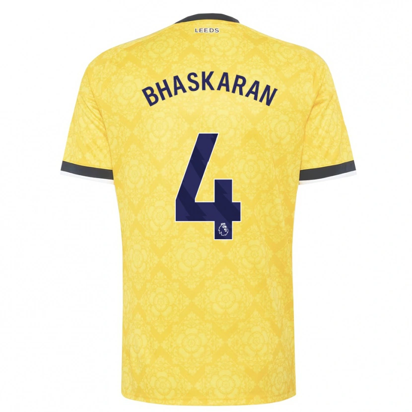 Danxen Herren Joe Bhaskaran #4 Gelb Weiß Schwarz Auswärtstrikot Trikot 2026/27 T-Shirt Schweiz