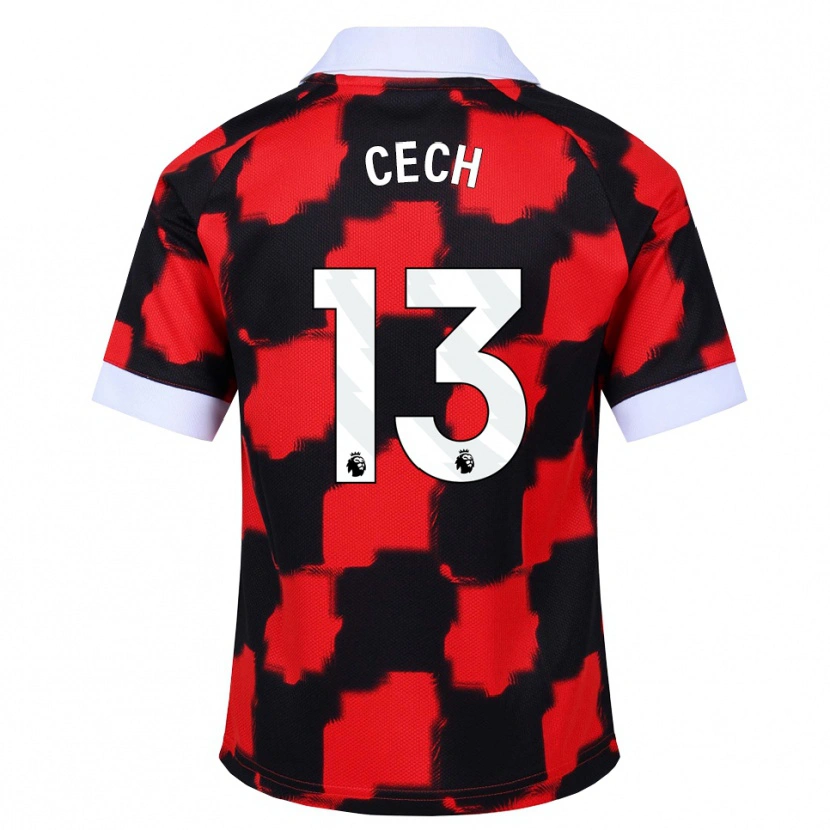 Danxen Herren Damian Cech #13 Rot Weiß Schwarz Auswärtstrikot Trikot 2026/27 T-Shirt Schweiz