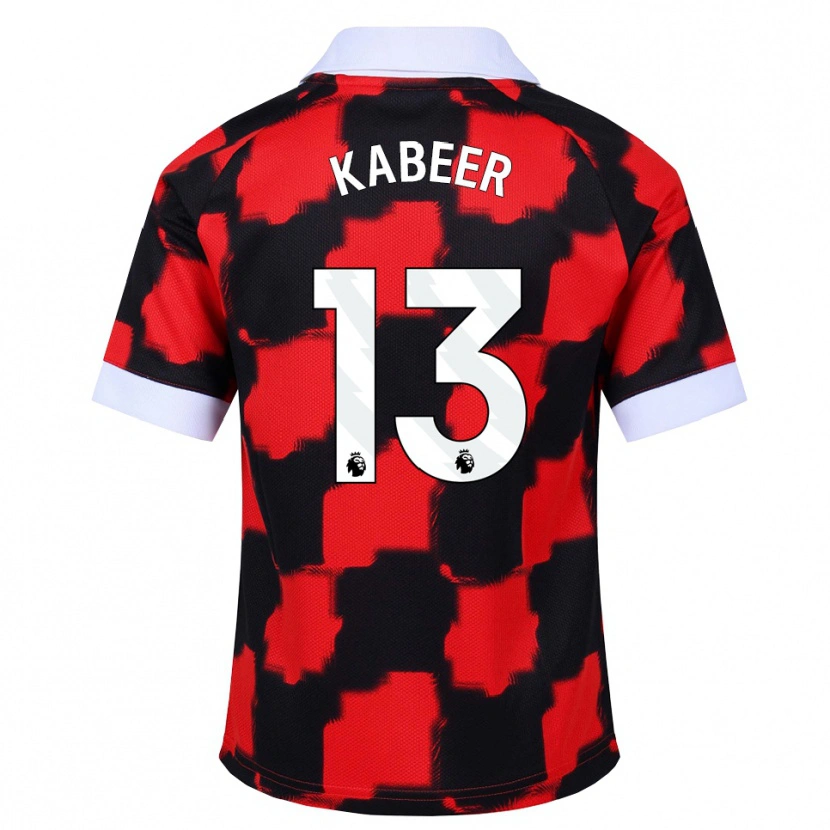 Danxen Herren Eric Kabeer #13 Rot Weiß Schwarz Auswärtstrikot Trikot 2026/27 T-Shirt Schweiz