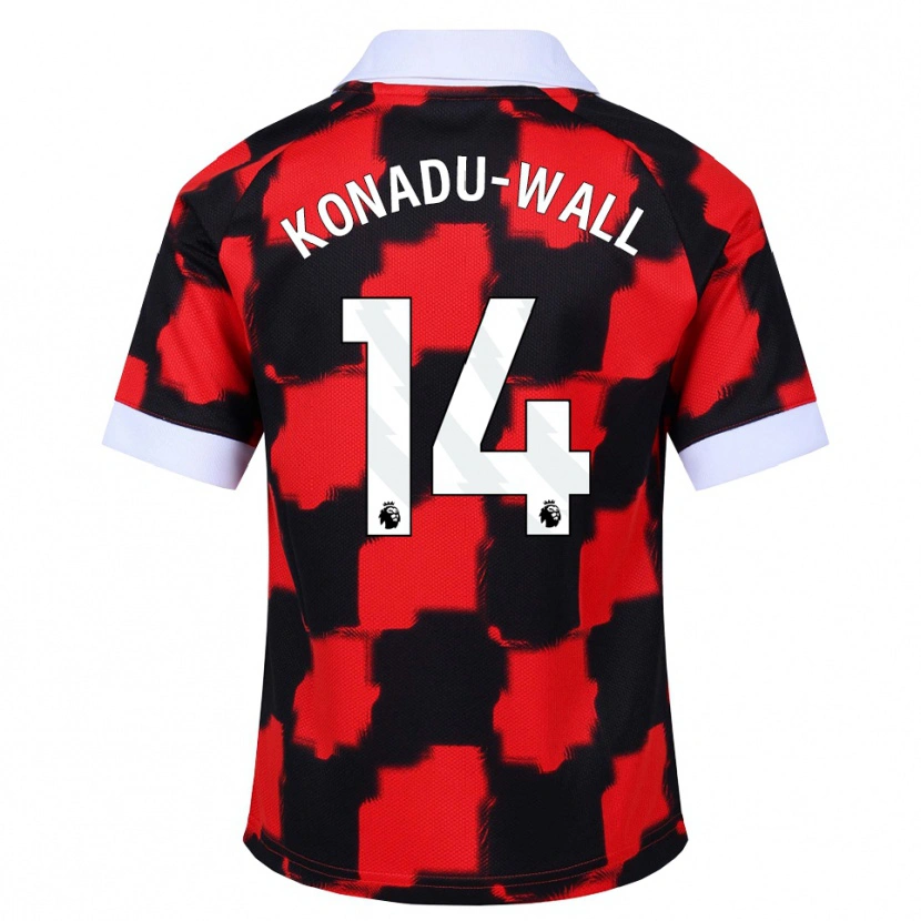 Danxen Herren Lewis Konadu-Wall #14 Rot Weiß Schwarz Auswärtstrikot Trikot 2026/27 T-Shirt Schweiz