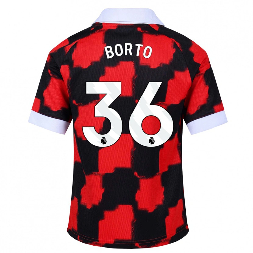 Danxen Herren Alex Borto #36 Rot Weiß Schwarz Auswärtstrikot Trikot 2026/27 T-Shirt Schweiz