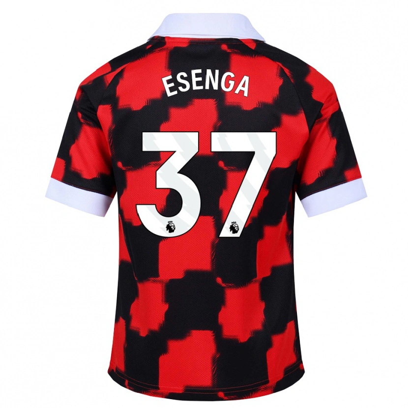 Danxen Herren Jonathan Esenga #37 Rot Weiß Schwarz Auswärtstrikot Trikot 2026/27 T-Shirt Schweiz