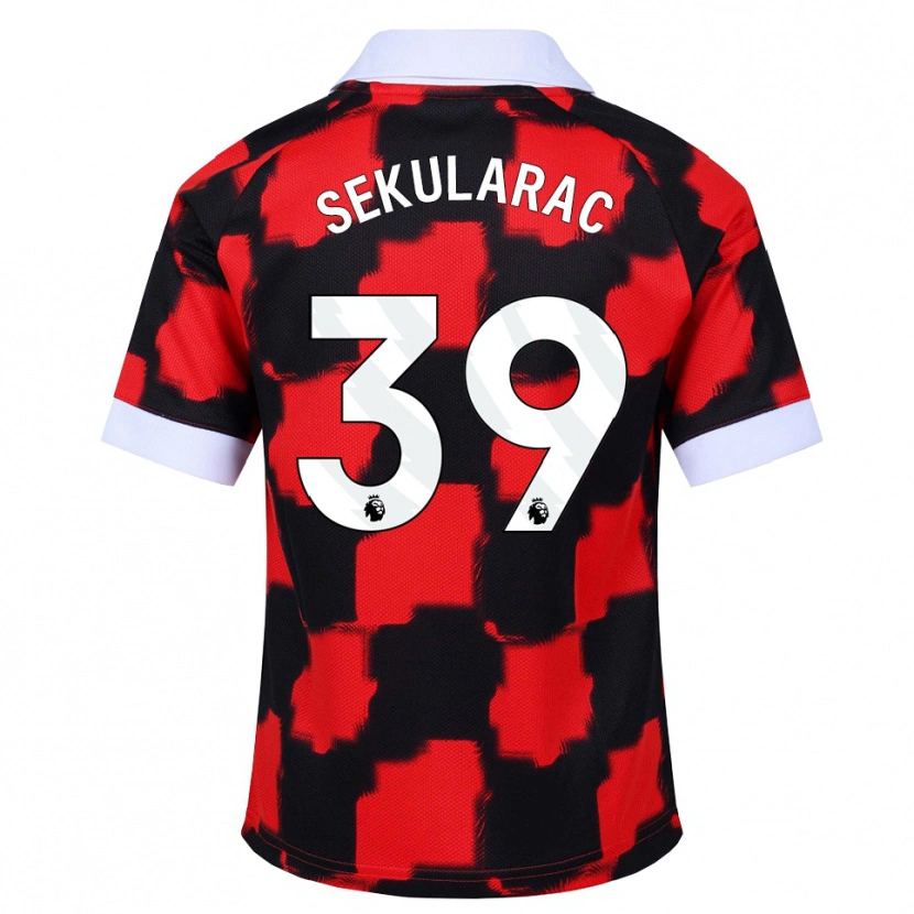 Danxen Herren Kristian Sekularac #39 Rot Weiß Schwarz Auswärtstrikot Trikot 2026/27 T-Shirt Schweiz