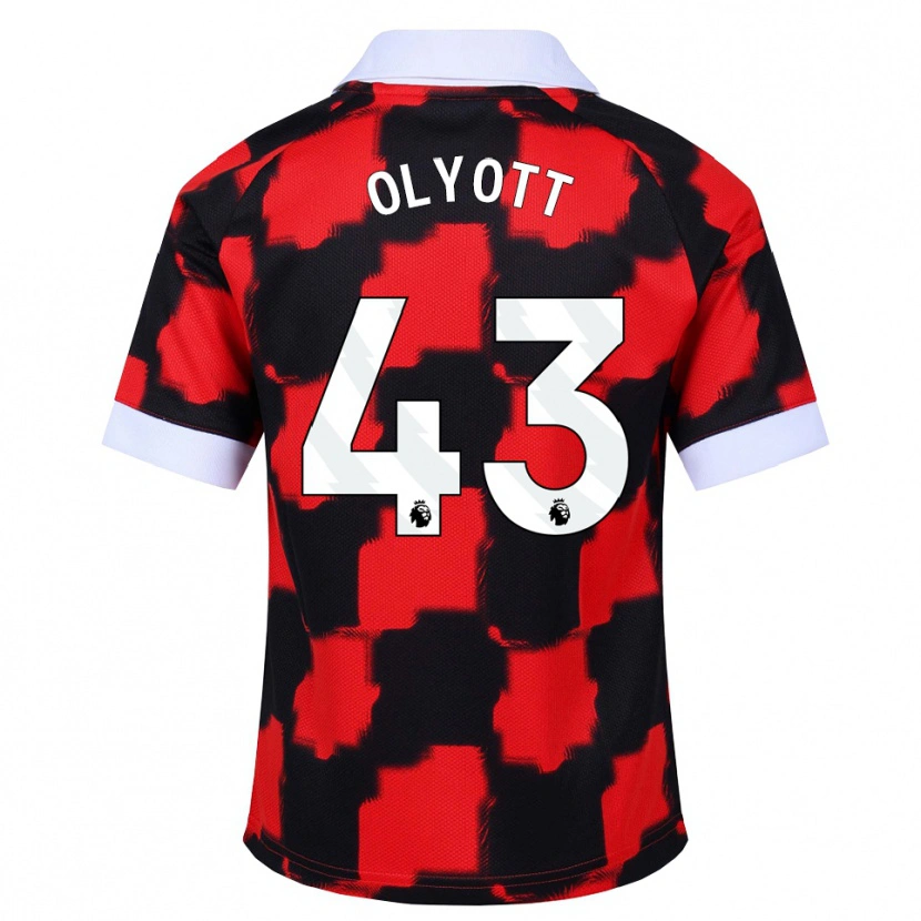 Danxen Herren Tom Olyott #43 Rot Weiß Schwarz Auswärtstrikot Trikot 2026/27 T-Shirt Schweiz