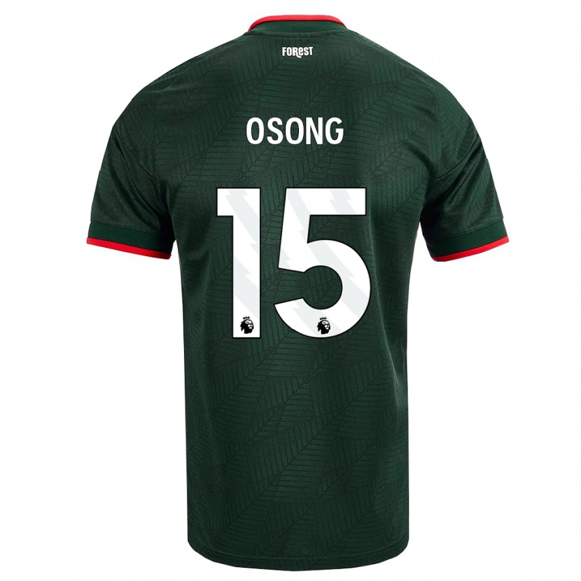 Danxen Herren Detlef Esapa Osong #15 Dunkelgrün Rot Auswärtstrikot Trikot 2026/27 T-Shirt Schweiz