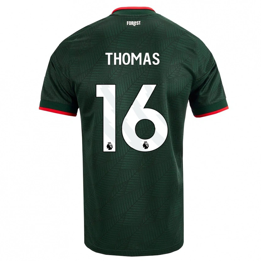 Danxen Herren Tyrese Thomas #16 Dunkelgrün Rot Auswärtstrikot Trikot 2026/27 T-Shirt Schweiz