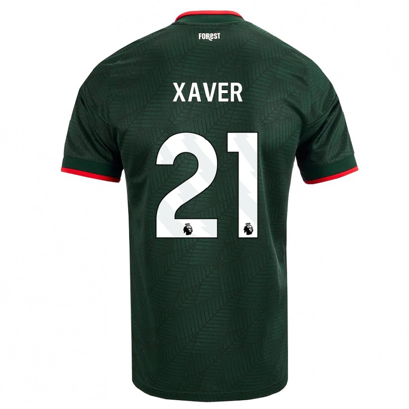 Danxen Herren Xaver Schlager #21 Dunkelgrün Rot Auswärtstrikot Trikot 2026/27 T-Shirt Schweiz