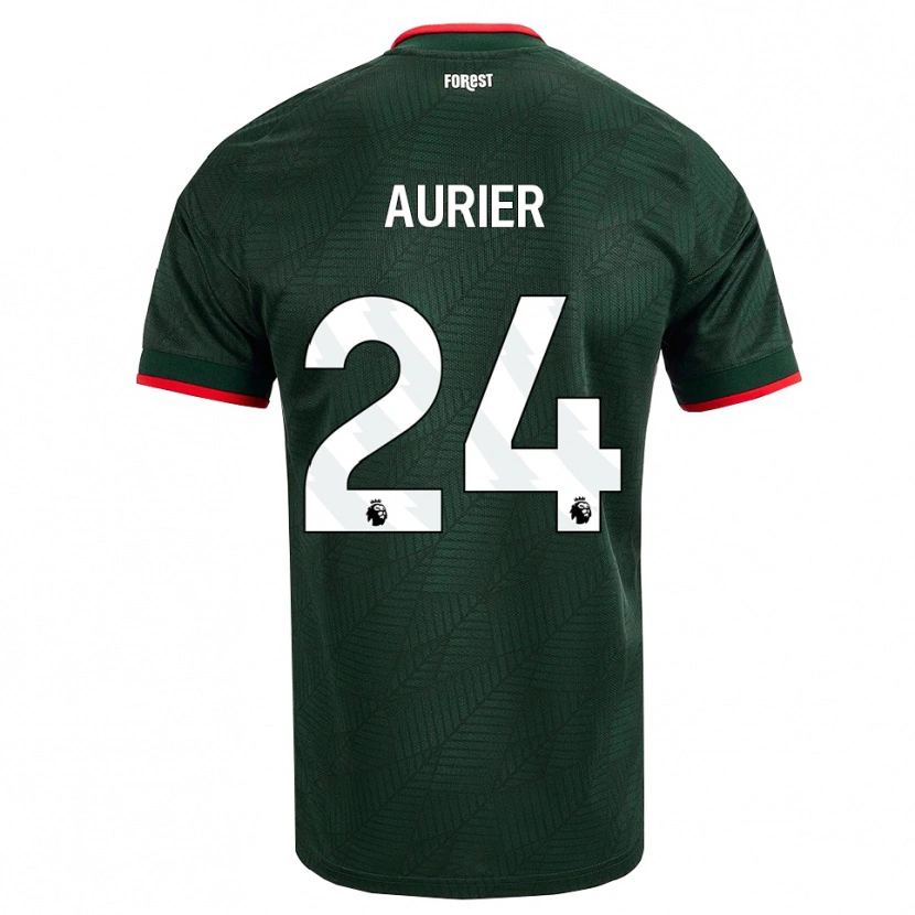 Danxen Herren Serge Aurier #24 Dunkelgrün Rot Auswärtstrikot Trikot 2026/27 T-Shirt Schweiz