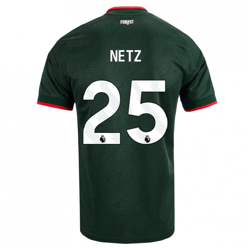 Danxen Herren Luca Netz #25 Dunkelgrün Rot Auswärtstrikot Trikot 2026/27 T-Shirt Schweiz