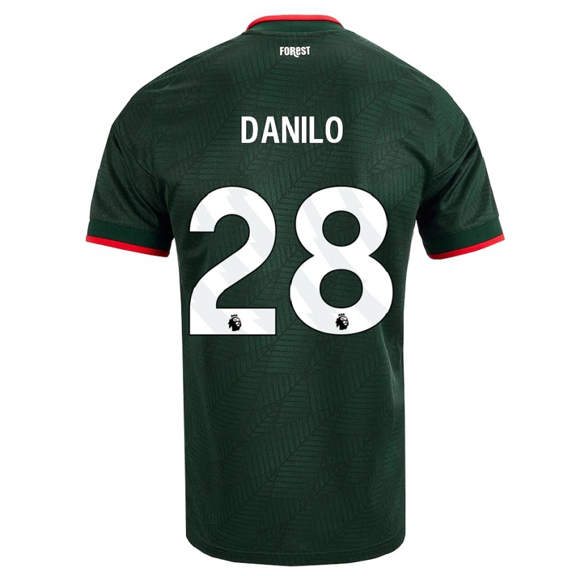 Danxen Herren Danilo #28 Dunkelgrün Rot Auswärtstrikot Trikot 2026/27 T-Shirt Schweiz