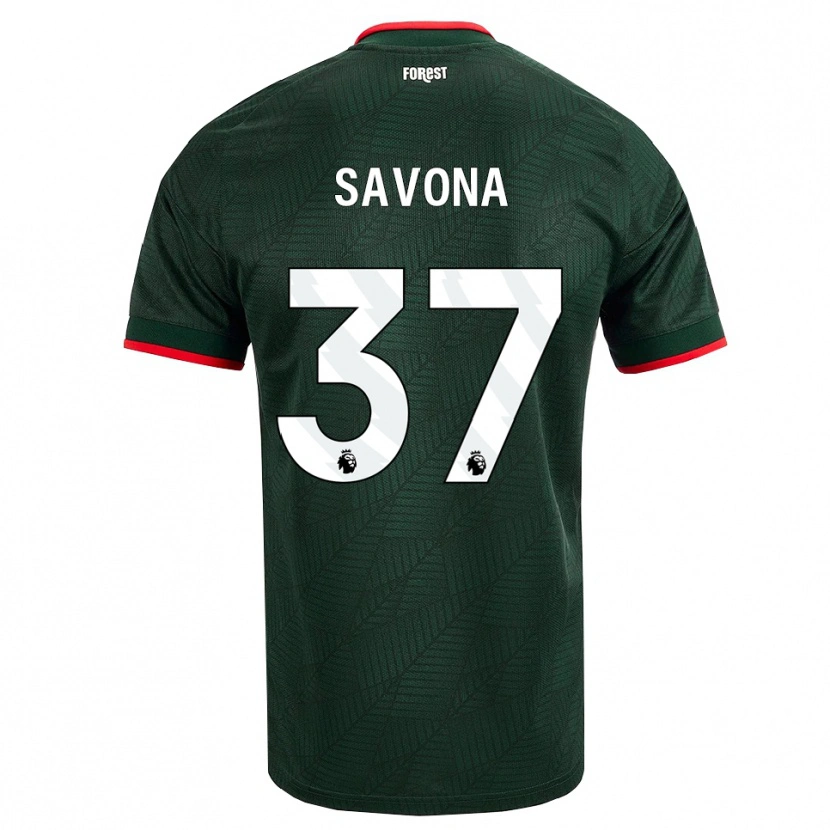 Danxen Herren Nicolò Savona #37 Dunkelgrün Rot Auswärtstrikot Trikot 2026/27 T-Shirt Schweiz