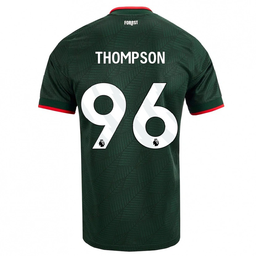 Danxen Herren Kalum Thompson #96 Dunkelgrün Rot Auswärtstrikot Trikot 2026/27 T-Shirt Schweiz