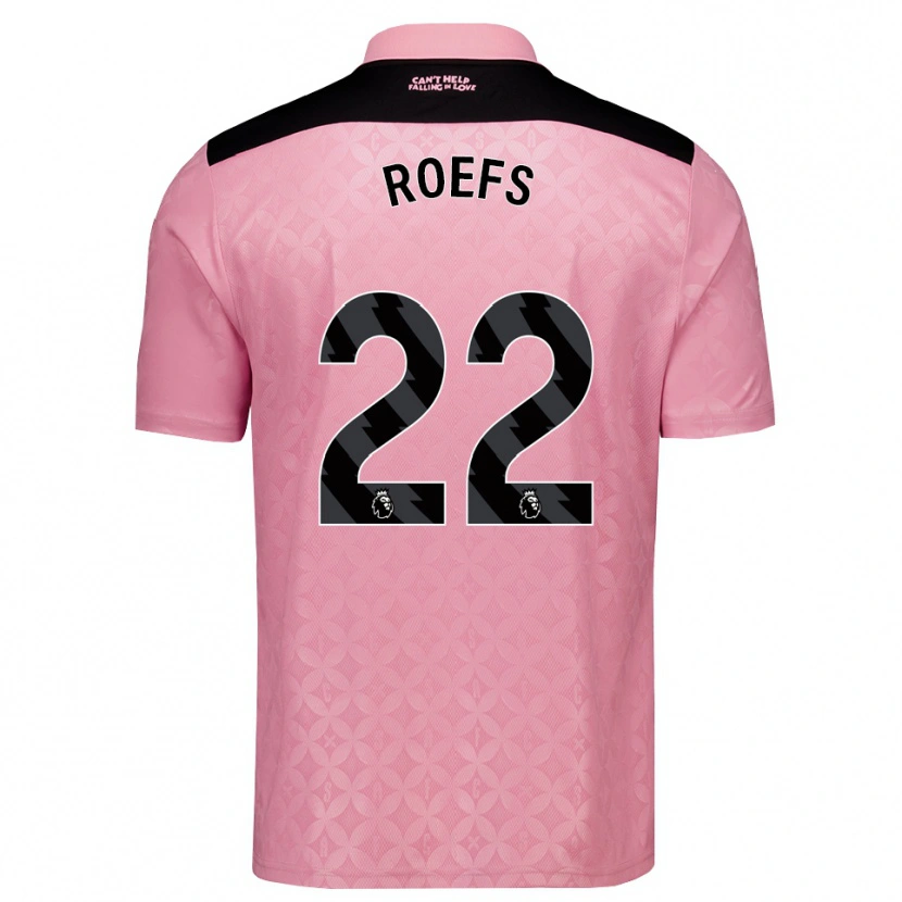 Danxen Herren Robin Roefs #22 Hellrosa Schwarz Auswärtstrikot Trikot 2026/27 T-Shirt Schweiz