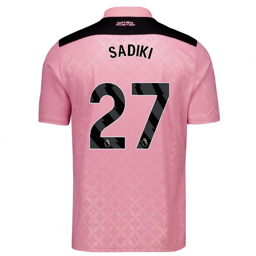 Danxen Herren Noah Sadiki #27 Hellrosa Schwarz Auswärtstrikot Trikot 2026/27 T-Shirt Schweiz