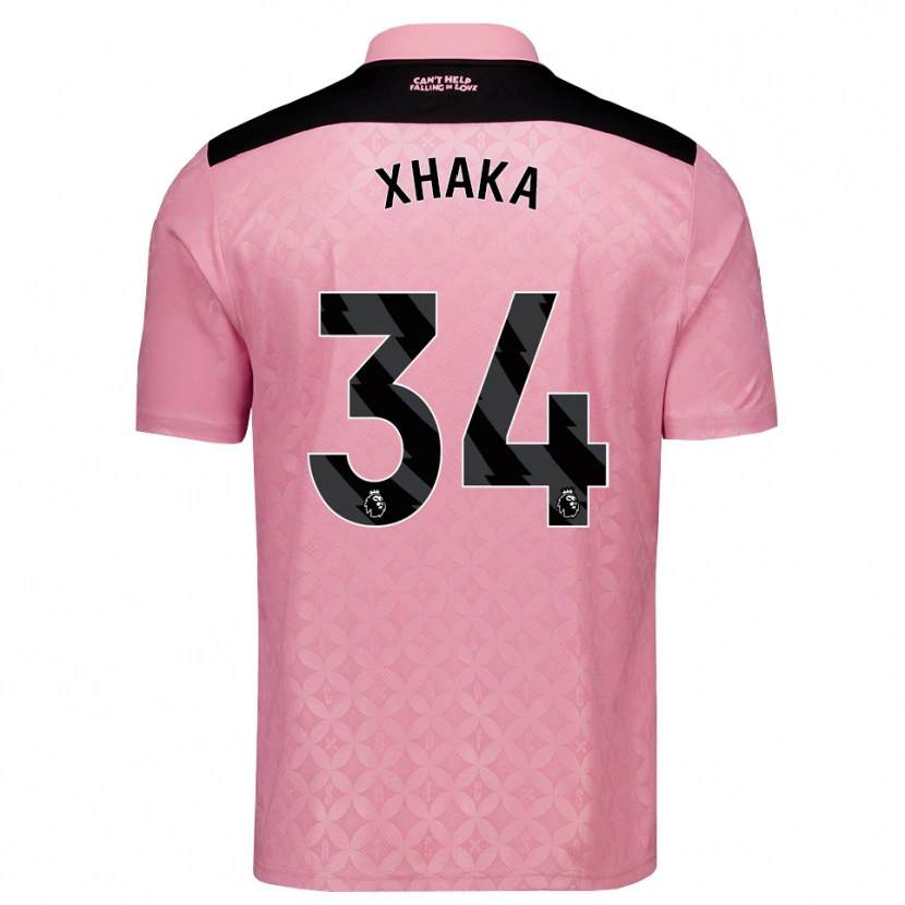 Danxen Herren Granit Xhaka #34 Hellrosa Schwarz Auswärtstrikot Trikot 2026/27 T-Shirt Schweiz