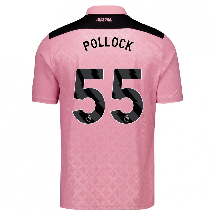 Danxen Herren Alfie Pollock #55 Hellrosa Schwarz Auswärtstrikot Trikot 2026/27 T-Shirt Schweiz