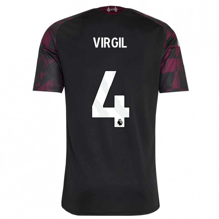 Danxen Herren Virgil Van Dijk #4 Schwarz Weiß Violett Ausweichtrikot Trikot 2026/27 T-Shirt Schweiz