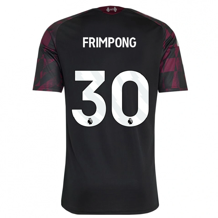 Danxen Herren Jeremie Frimpong #30 Schwarz Weiß Violett Ausweichtrikot Trikot 2026/27 T-Shirt Schweiz