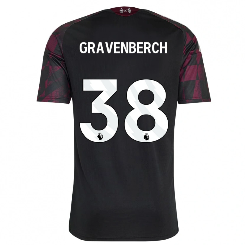Danxen Herren Ryan Gravenberch #38 Schwarz Weiß Violett Ausweichtrikot Trikot 2026/27 T-Shirt Schweiz