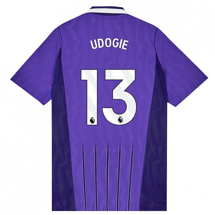 Danxen Herren Destiny Udogie #13 Violett Weiß Ausweichtrikot Trikot 2026/27 T-Shirt Schweiz