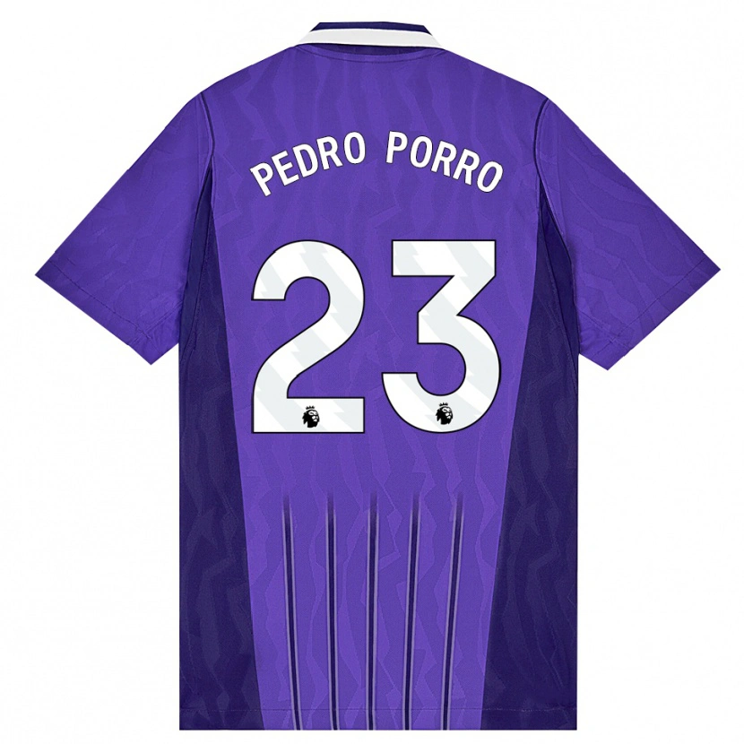 Danxen Herren Pedro Porro #23 Violett Weiß Ausweichtrikot Trikot 2026/27 T-Shirt Schweiz
