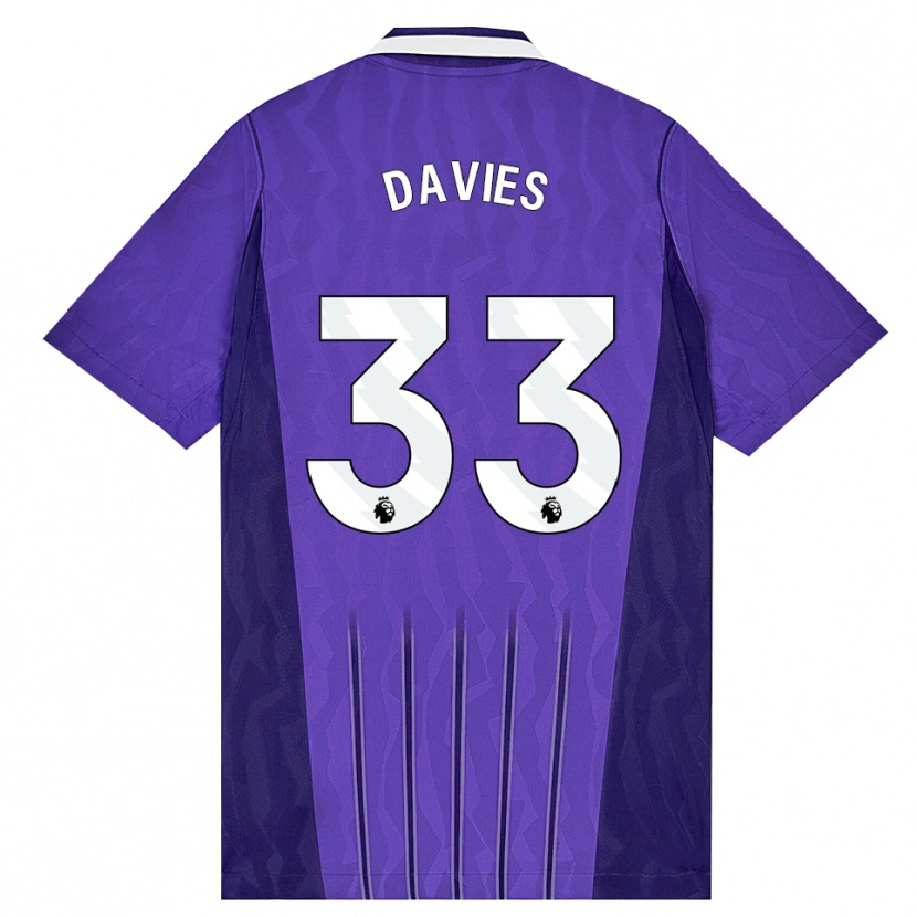 Danxen Herren Ben Davies #33 Violett Weiß Ausweichtrikot Trikot 2026/27 T-Shirt Schweiz