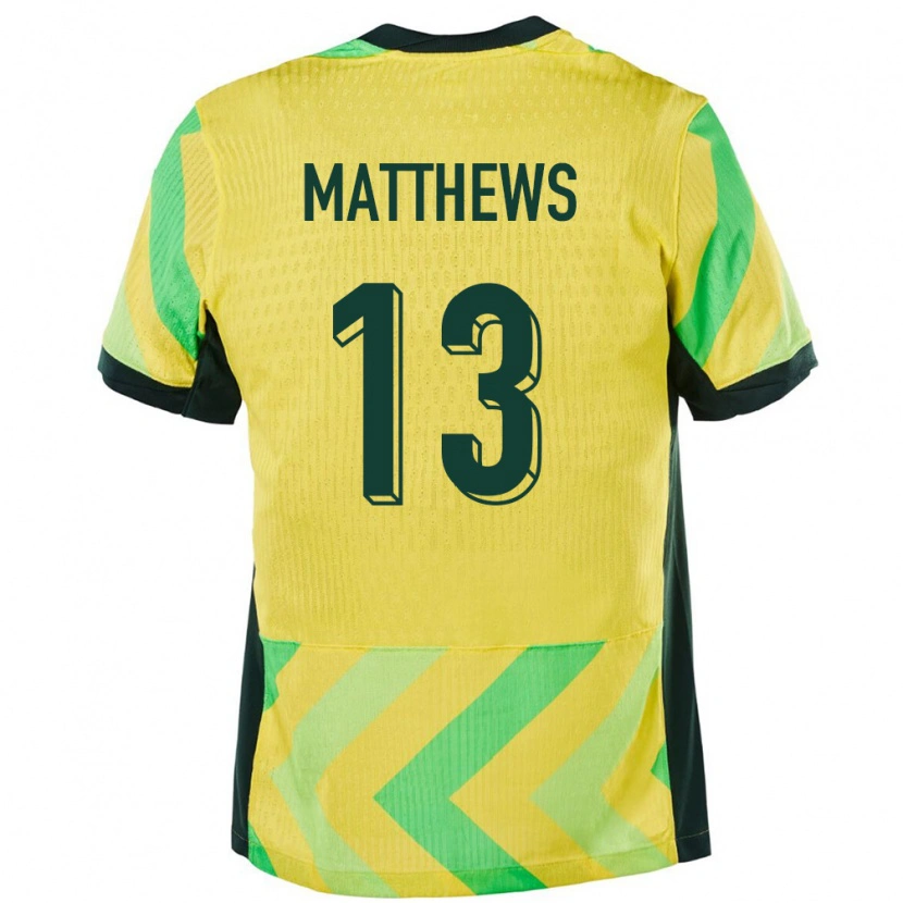 Danxen Kinder Australien Hayden Matthews #13 Golden Heimtrikot Trikot 24-26 T-Shirt Schweiz