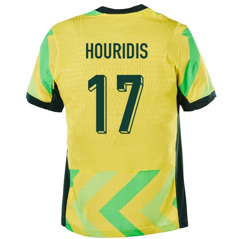Danxen Kinder Australien Alexander Houridis #17 Golden Heimtrikot Trikot 24-26 T-Shirt Schweiz