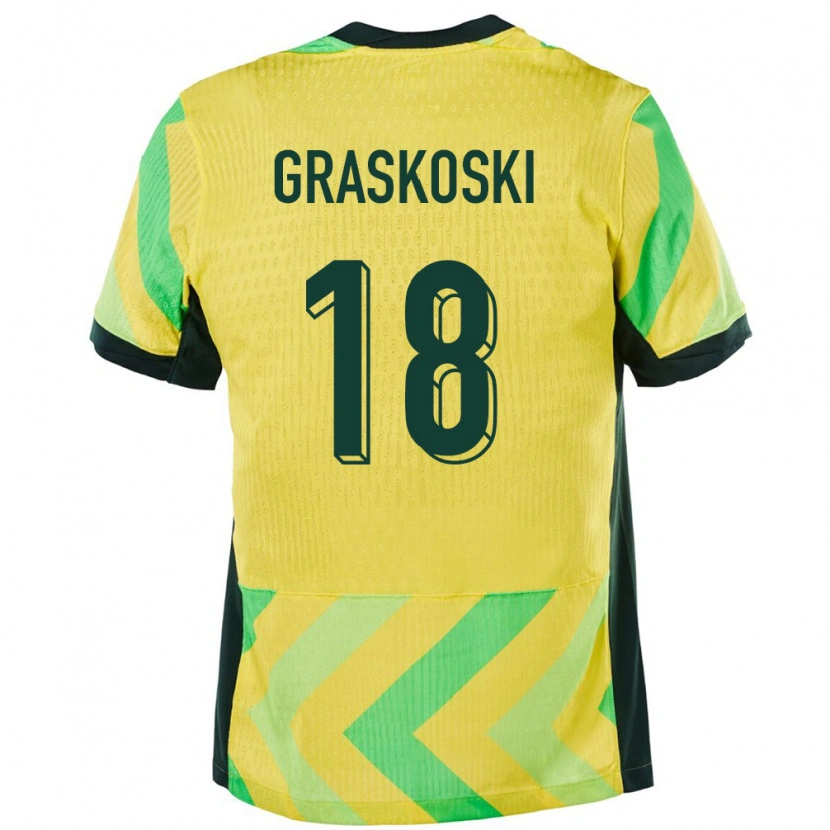 Danxen Kinder Australien Daniel Graskoski #18 Golden Heimtrikot Trikot 24-26 T-Shirt Schweiz