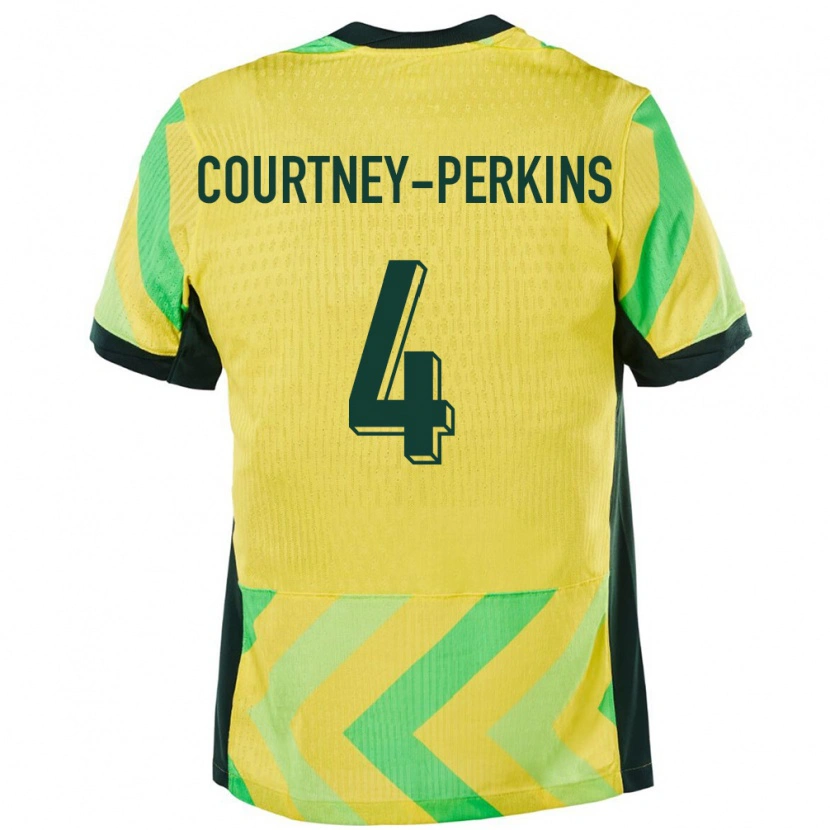 Danxen Kinder Australien Jordan Courtney Perkins #4 Golden Heimtrikot Trikot 24-26 T-Shirt Schweiz