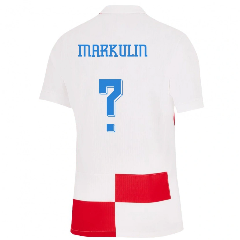 Danxen Kinder Kroatien Rafael Markulin #0 Weiß Rot Heimtrikot Trikot 24-26 T-Shirt Schweiz
