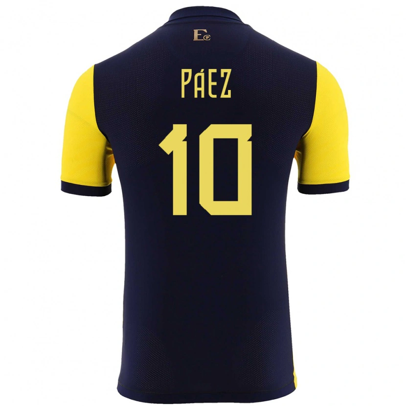 Danxen Kinder Ecuador Kendry Páez #10 Gelb Heimtrikot Trikot 24-26 T-Shirt Schweiz