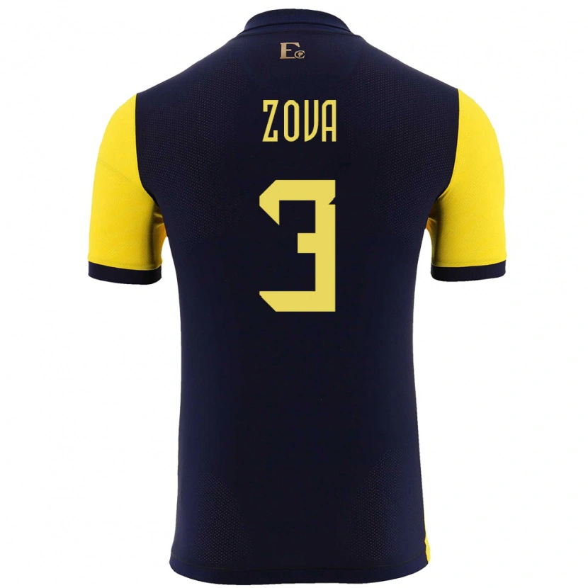 Danxen Kinder Ecuador Alex Zova #3 Gelb Heimtrikot Trikot 24-26 T-Shirt Schweiz