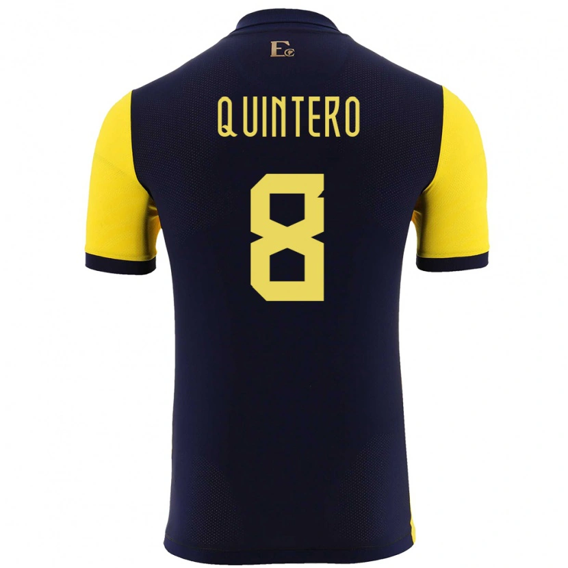 Danxen Kinder Ecuador Hólger Quintero #8 Gelb Heimtrikot Trikot 24-26 T-Shirt Schweiz