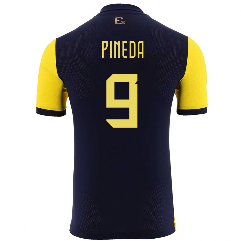 Danxen Kinder Ecuador Kevin Pineda #9 Gelb Heimtrikot Trikot 24-26 T-Shirt Schweiz