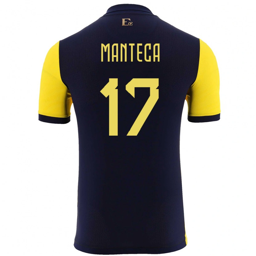 Danxen Kinder Ecuador Demcy Manteca #17 Gelb Heimtrikot Trikot 24-26 T-Shirt Schweiz