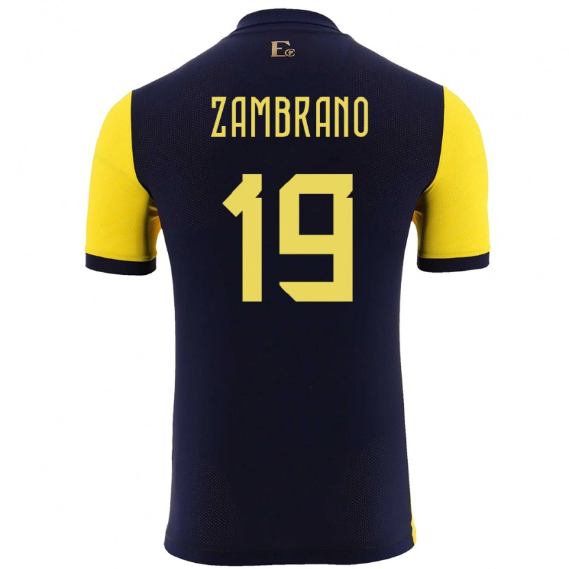 Danxen Kinder Ecuador Cristhoper Zambrano #19 Gelb Heimtrikot Trikot 24-26 T-Shirt Schweiz