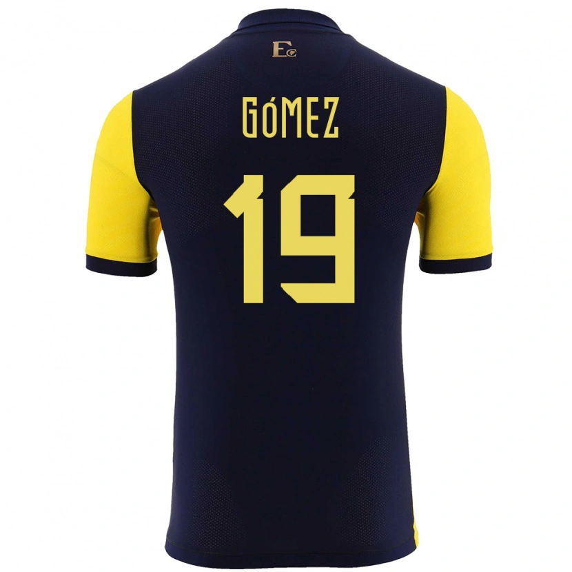 Danxen Kinder Ecuador Aníbal Gómez #19 Gelb Heimtrikot Trikot 24-26 T-Shirt Schweiz
