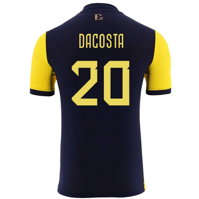 Danxen Kinder Ecuador Malcom Dacosta #20 Gelb Heimtrikot Trikot 24-26 T-Shirt Schweiz