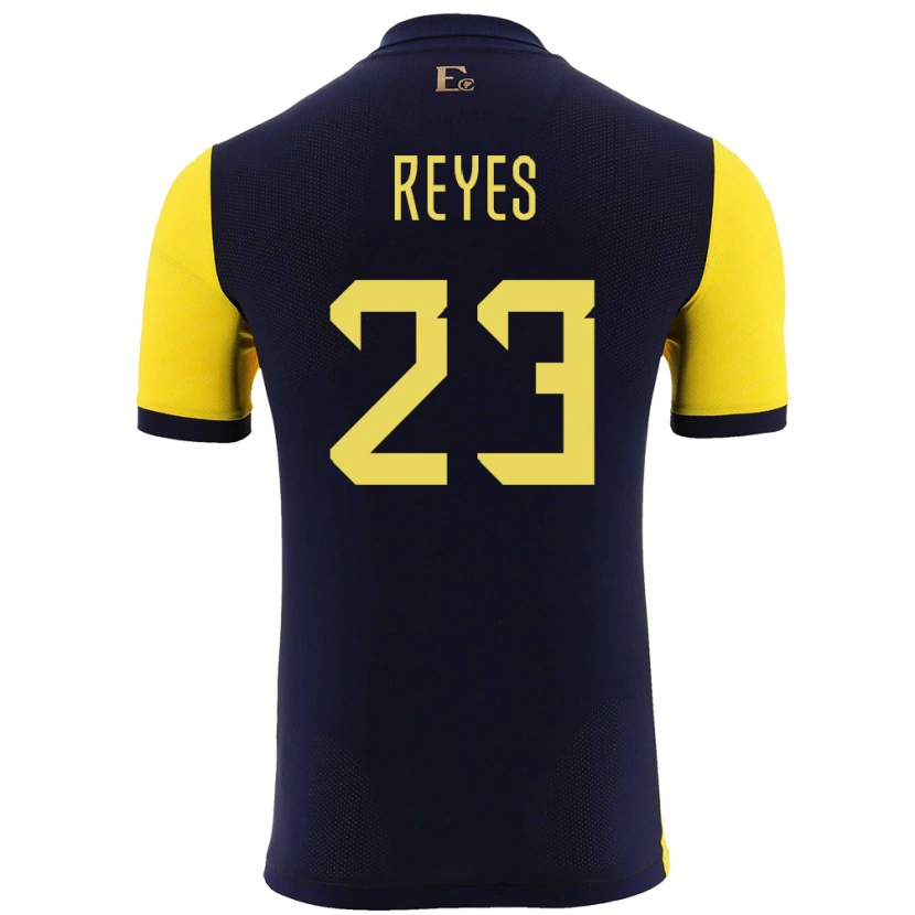 Danxen Kinder Ecuador Maikel Reyes #23 Gelb Heimtrikot Trikot 24-26 T-Shirt Schweiz