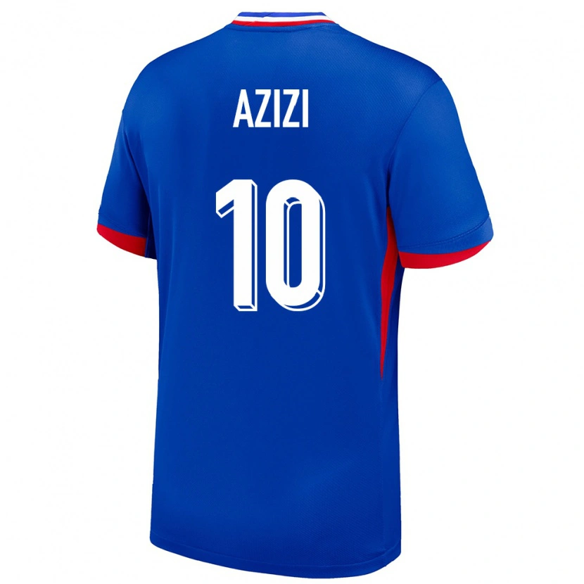 Danxen Kinder Frankreich Ilyas Azizi #10 Blau Heimtrikot Trikot 24-26 T-Shirt Schweiz