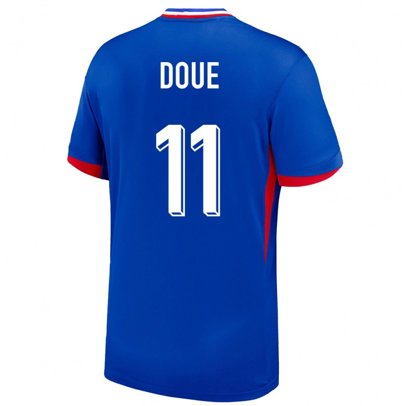 Danxen Kinder Frankreich Désiré Doué #11 Blau Heimtrikot Trikot 24-26 T-Shirt Schweiz