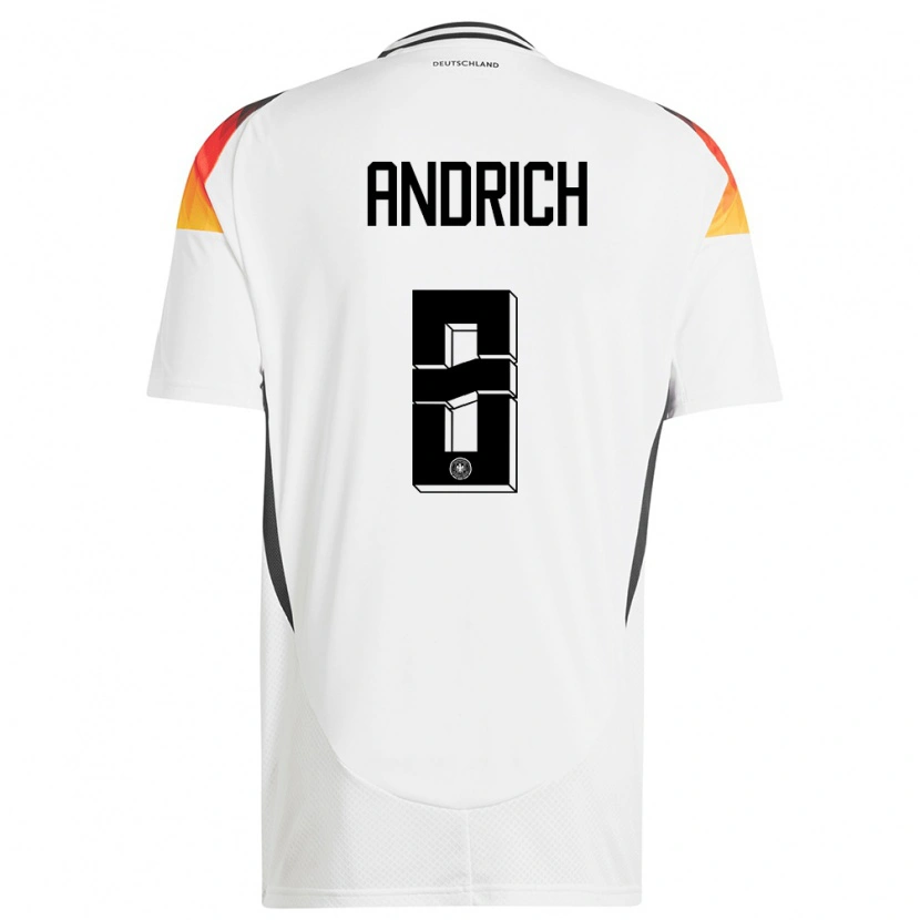 Danxen Kinder Deutschland Robert Andrich #8 Weiß Heimtrikot Trikot 24-26 T-Shirt Schweiz