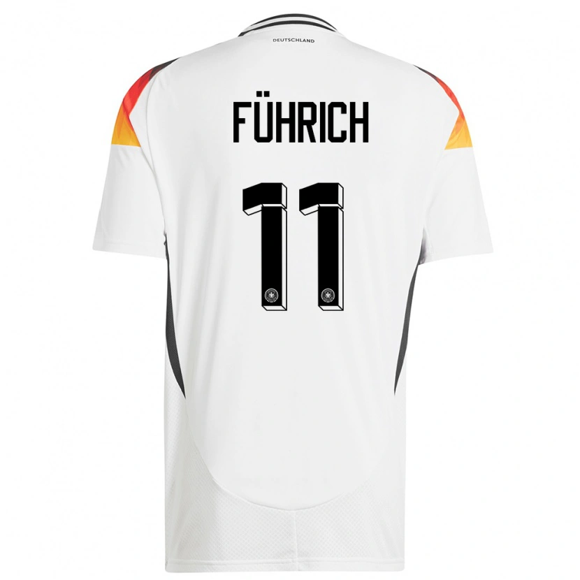 Danxen Kinder Deutschland Chris Führich #11 Weiß Heimtrikot Trikot 24-26 T-Shirt Schweiz