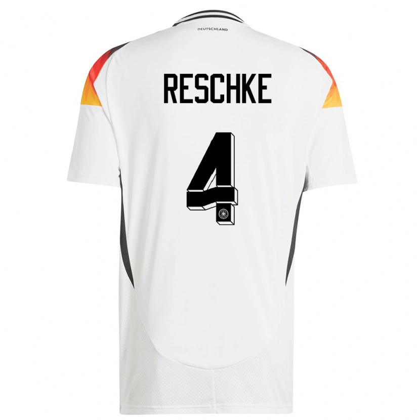 Danxen Kinder Deutschland Gianluca Reschke #4 Weiß Heimtrikot Trikot 24-26 T-Shirt Schweiz
